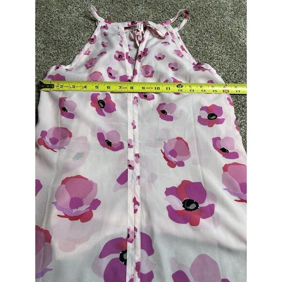 Cabi Pink Floral Poppy Print Tunic Tank Top Blouse Lightweight Size Small - Picture 8 of 8